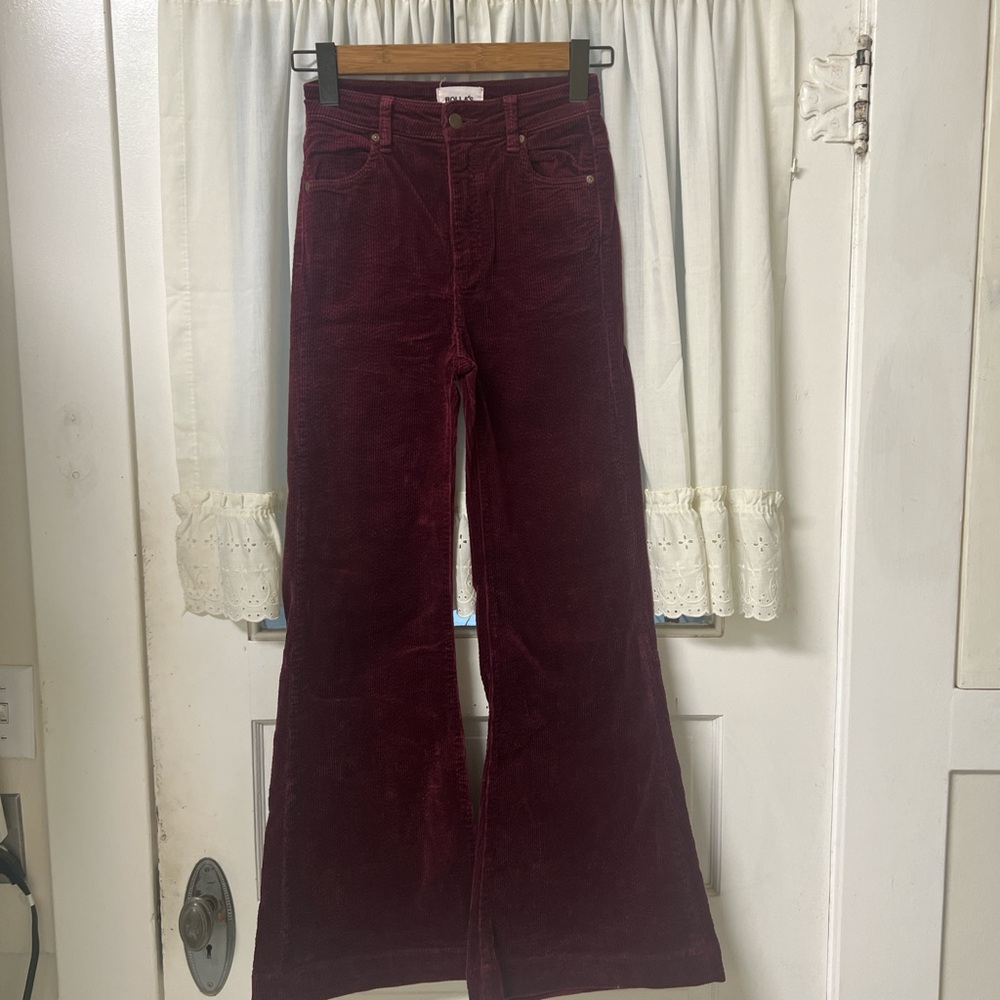 ROLLA’S EASTCOAST FLARE Burgundy Corduroy Pants 25